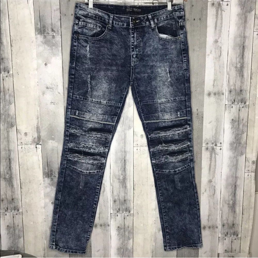 Track 23 Creative Lab Skinny Fit Moto Jeans